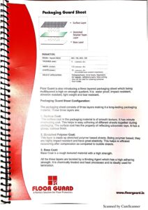 Floor Guard 3 Layer Tile Protection Role / Sheet (3 mm)